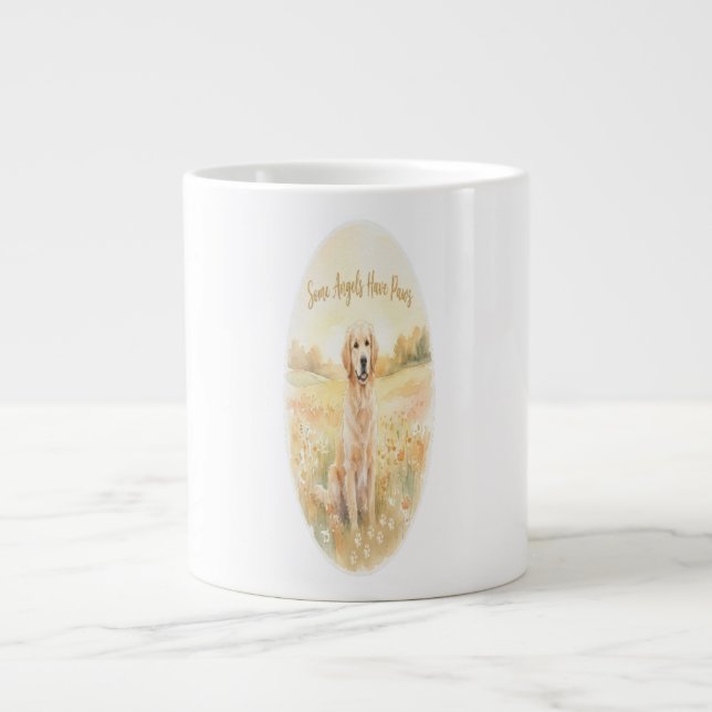 Sött Golden Retriever-minnesgåva  Jumbo Mugg (Framsidan)