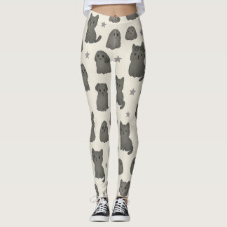 Sött gotiskt husdjurmönster – Spökliknande djur Leggings