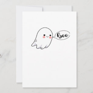 Sött Grafik med Boo Cool Estetik Julkort