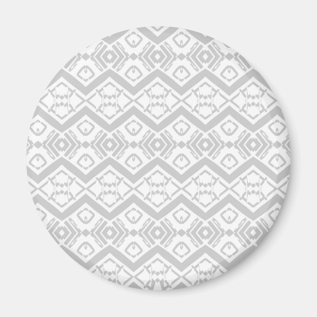 Sött grått sicksackmönster  magnet (Framsidan)