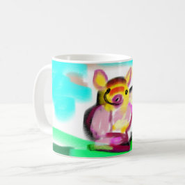 Sött gris konst kaffemugg