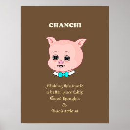 Sött gris tecknad film poster