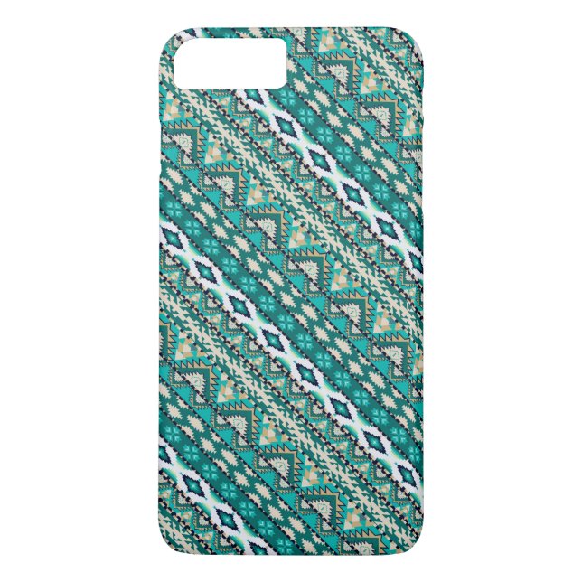 Sött grönt design aztekiska mönster design Case-Mate iPhone skal (Baksida)