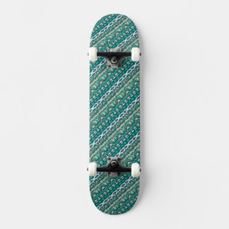 Sött grönt design aztekiska mönster design mini skateboard bräda 18,5 cm
