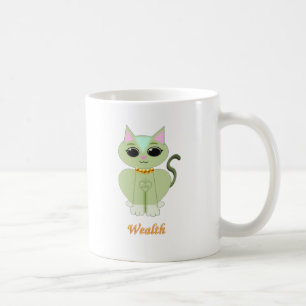 Sött grönt kattkartong kaffemugg