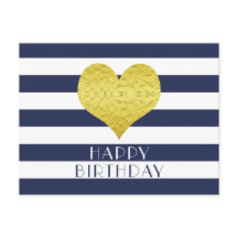 Sött Guld Hjärt Blått Och Vitt Grattis 