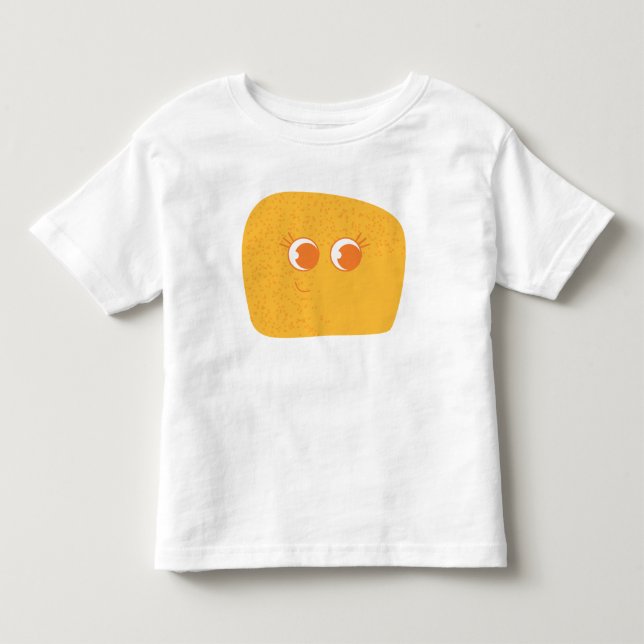 Sött Gult Kawaii-design T Shirt (Framsida)