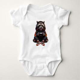 Sött Gym Tvättbjörn Babyplagg – Lite Fitness Mästa T Shirt