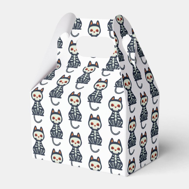 Sött Halloween Kattmönster Presentaskar (Framsidan Sidan)