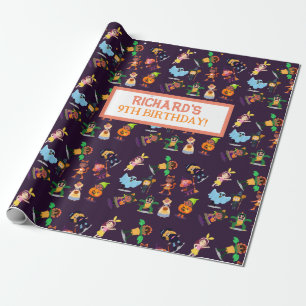 Sött Halloween-kostym Modern födelsedagsfest Presentpapper