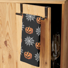 Sött Halloween-mönster Kökshandduk