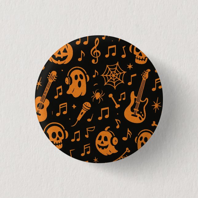 sött Halloween-musikknapp Knapp (Framsida)