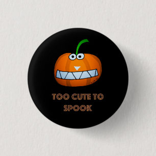 sött Halloween-pumpa med roligt ansikte Knapp