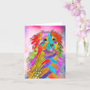 Sött hälsningskort för Australian shepherd Kort