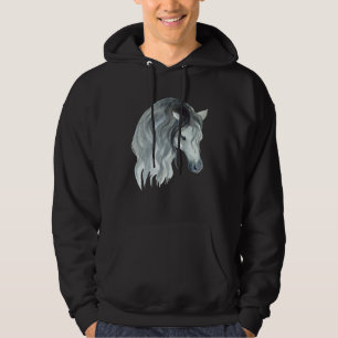 Sött Häst Sto Motiv  Häststall Ryttare Föl Hoodie