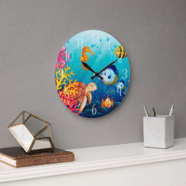 Sött hav, strandhus stor klocka