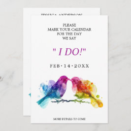 Sött HBT-TQ+ Regnbågslovfåglar Spara Datumet