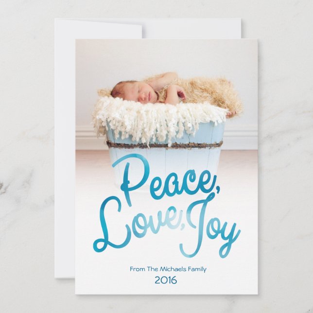 Sött, Helgdag Fotokort och födelsemeddelande Julkort (Framsida)