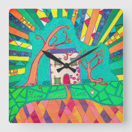 Sött hem fyrkantig klocka