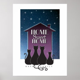 Sött hem hemma - familjen Lycklig Poster