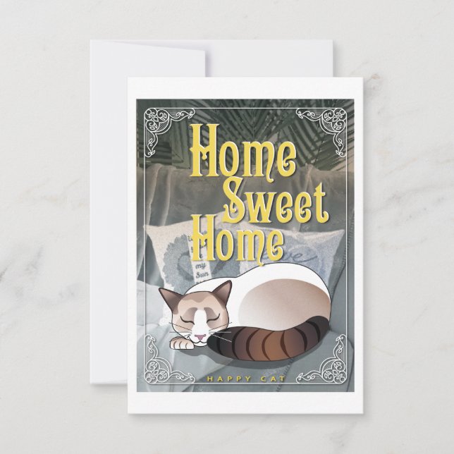 Sött hem hemma - Lycklig-katt (Framsida)