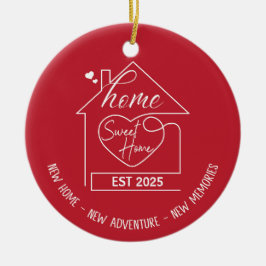 Sött hem - nytt hem, nytt Äventyr, nya minnen Julgransprydnad Keramik
