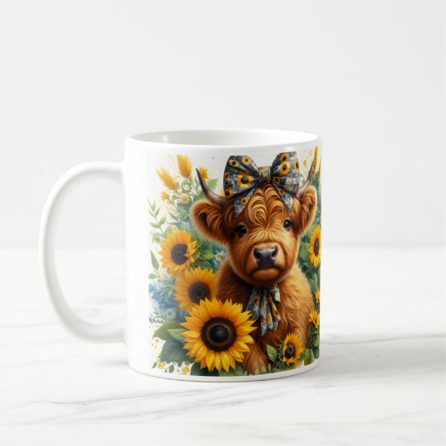 Sött Highland-kalv Kaffemugg (Vänster)