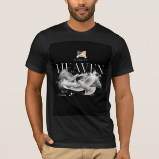 sött himmel & katt design t-shirt