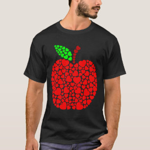 Sött hjärta Apple Röd Män Kvinnor Roligt Valentine T Shirt