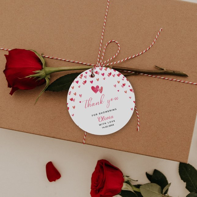 Sött hjärta Babydusch Gåvor Etiketter (Skapare uppladdad)