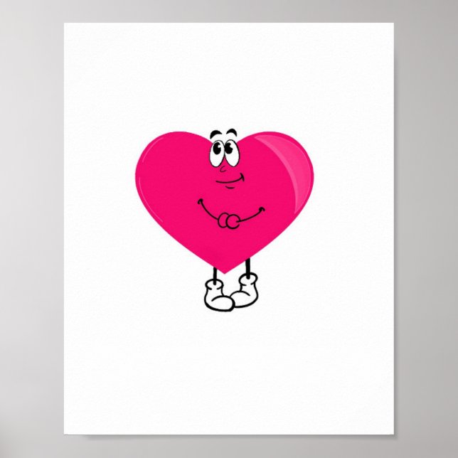 Sött hjärta, rosa hjärta poster (Framsidan)