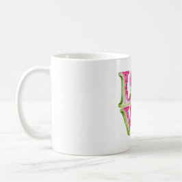 Sött hjärtformad vattenmelondesign kaffemugg