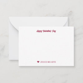 Sött hjärtmönster Kopparbåge Pil Alla hjärtans dag Anteckningskort