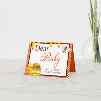 Sött honeybebisdusch Bästa Baby Bord-kort Kort