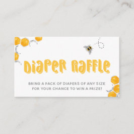 Sött honungsbi Babyskor Diaper Raffle Card Tilläggskort