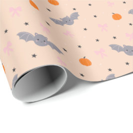 Sött höst-Halloween-fladdermus-mönster presentpapp Presentpapper