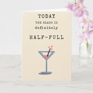 Sött Humör Rosa Cocktailglas Enkel Födelsedag Kort