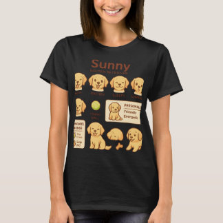 Sött humördiagram för Golden Retriever-valp T Shirt