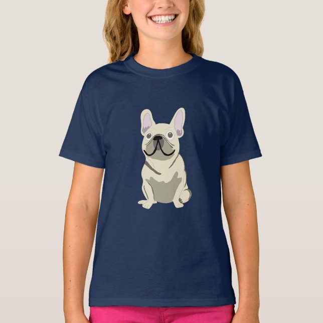 Sött hund, fransmanna t shirt (Framsida)
