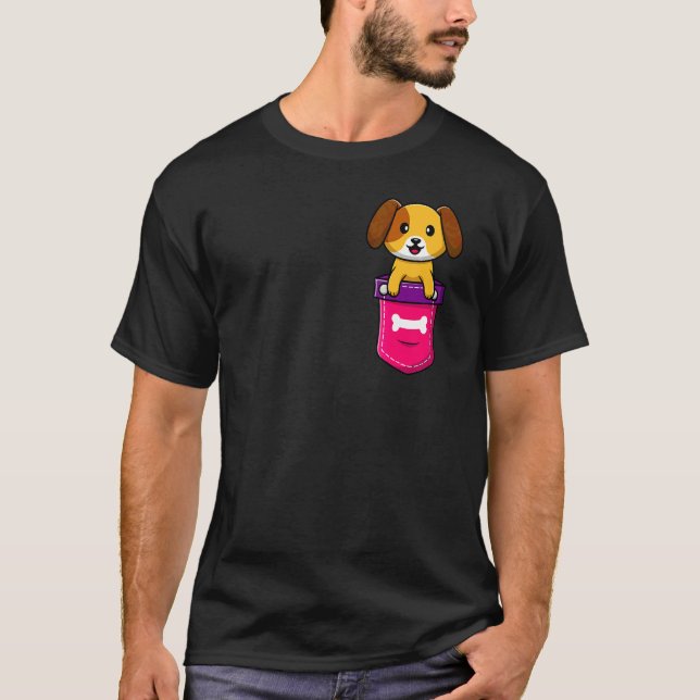 Sött Hund I Fickan T Shirt (Framsida)
