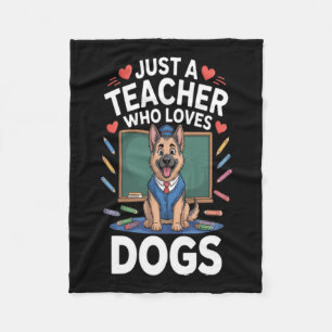 Sött Hund I Skolan Fleecefilt