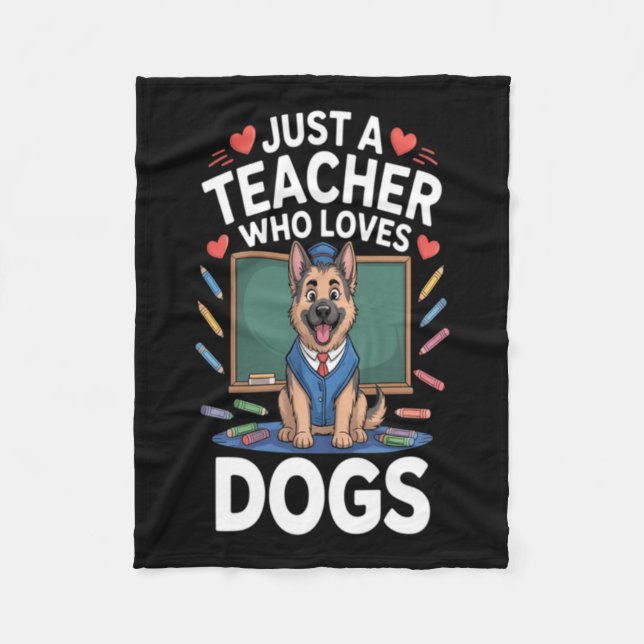 Sött Hund I Skolan Fleecefilt (Framsidan)