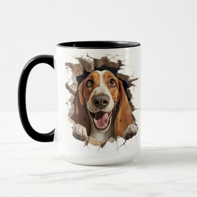 Sött hund i spricka mugg (Vänster)