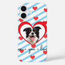 Sött Hund Kärlek Telefonfodral – Jag + Du = Kärlek
