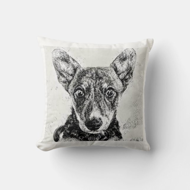 Sött Hund Kastyngdyna Kudde (Framsida)