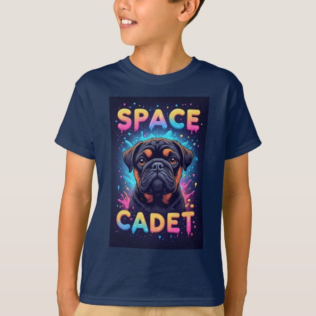 Sött Hund Med Neonfärgssprut T Shirt (Framsida)
