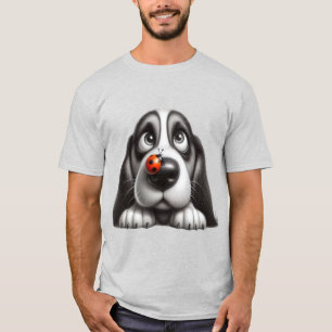 Sött hund med nyckelpiga t shirt