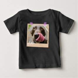 Sött Hund Polaroid Stil Foto Konst T Shirt
