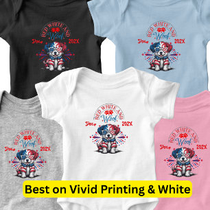 Sött Hund Rött Vitt och Voff T Shirt