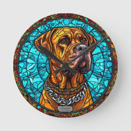 Sött Hund Rund Klocka